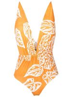 Clube Bossa maillot de bain Clavert à imprimé feuillage - Orange - thumbnail