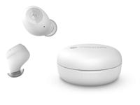 Motorola Sound MOTO BUDS 150 - Draadloze oordopjes - Bluetooth - Water- en zweetbestendig - Aanraak- en spraakbediening - 18 uur speeltijd,S/M/L- Wit