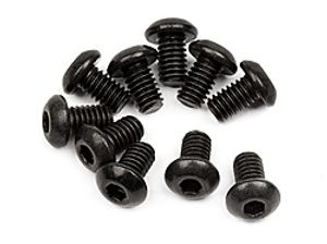 Button head screw m2.5x4mm (hex socket/10pcs)