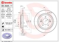 Remschijf BREMBO, Remschijftype: Massief, u.a. für KIA, Hyundai - thumbnail