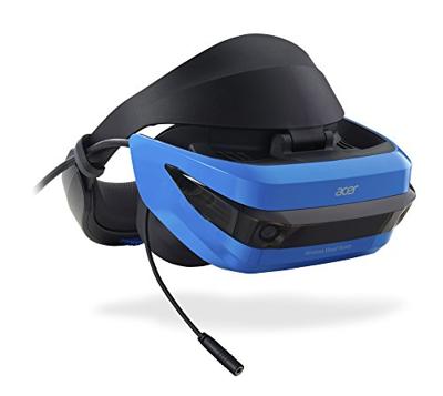 Acer Windows Mixed Reality Headset (AH101) (Inside-out Tracking, Spatial Audio, tot 90 Hz met HDMI 2.0, meer dan 100 graden breed gezichtsveld) zwart/blauw