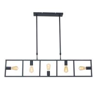 Steinhauer - Mexlite Racky - hanglamp 5 lichts - zwart