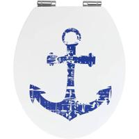 Wenko Wc-bril Anker 37,5 X 44 Cm Mdf Blauw/wit