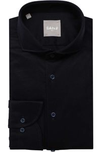 fakts Slim Fit Overhemd Marine, Effen