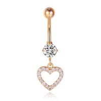 Cilla Navelpiercing met Hart Hangertje Rose Goud - thumbnail