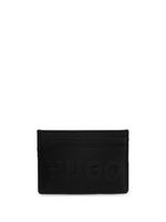 HUGO Tyler logo-embossed card holder - Noir - thumbnail