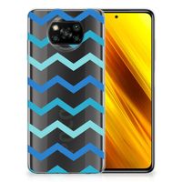 Xiaomi Poco X3 | Poco X3 Pro TPU bumper Zigzag Blauw