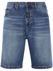 Philipp Plein short Formentera en jean - Bleu