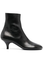 Marsèll bottines en cuir grainé à bout rond - Noir