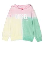 Diesel Kids hoodie colour block à logo - Vert