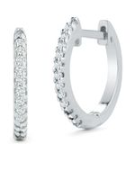 Mateo boucles d'oreilles en or blanc 14ct à détails de diamants - Argent