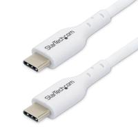 StarTech.com 3m USB-C Laadkabel, Wit, USB 2.0 Type-C Laptop Oplaadkabel, 60W 3A Power Delivery, USB-C Data Kabel, M/M