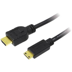 LogiLink CH0022 HDMI-kabel HDMI Aansluitkabel HDMI-A-stekker, HDMI-mini-C-stekker 1.50 m Zwart 4K UHD, Audio Return Channel (ARC), Vergulde steekcontacten