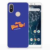 Xiaomi Mi A2 Siliconen hoesje met naam Never Give Up