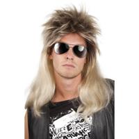 Carnaval verkleed pruik - Heren - Jaren 80/Eighties rocker - matje - New Kids - Blond - Wilde haren - thumbnail