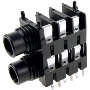 Cliff FCR1117 Jackplug 6,35 mm Bus, inbouw horizontaal Aantal polen: 3 Stereo Zwart 1 stuk(s)