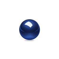 Perixx PERIPRO-303GB kleine trackball, 34 mm reservebal voor Perimice en M570, Elecom, Kensington, glanzend blauw