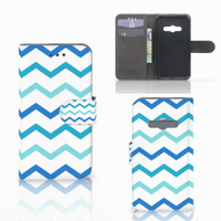 Samsung Galaxy Xcover 3 | Xcover 3 VE Telefoon Hoesje Zigzag Blauw