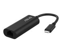 ASUS USB-C2500 V2, 2,5 G Ethernet-adapter, compatibel met 2,5G/1G/100Mbps, eenvoudige installatie, brede compatibiliteit dankzij USB-aansluiting, compact en geschikt voor reizen, zwart