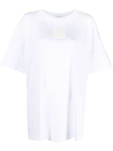 Moschino t-shirt en coton biologique à patch logo - Blanc