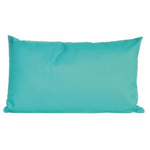 Buiten of tuin sier kussens - aqua blauw - 30 x 50 cm - binnen/buiten - tuinbank