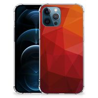 Shockproof Case voor iPhone 12 | 12 Pro Polygon Red - thumbnail