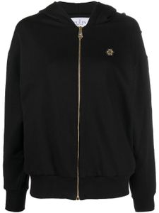 Philipp Plein hoodie zippé à détails de clous - Noir