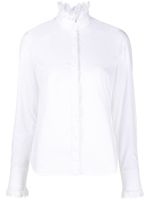 Rabanne chemise à col festonné - Blanc