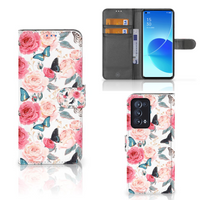 OPPO Reno 6 Pro Plus 5G Hoesje Butterfly Roses