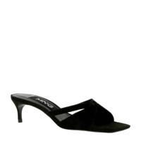 Mango suède muiltjes zwart