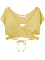 Palm Angels haut de bikini pailleté Emilia à bretelles croisées - Jaune - thumbnail