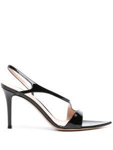 Gianvito Rossi sandales en cuir verni à bride arrière 100 mm - Noir