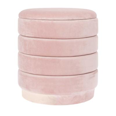 Opberg poef Beau zacht roze 44cm Opberg poef Beau zacht roze 44cm