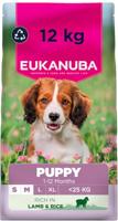 Eukanuba Puppyvoer met lam & rijst voor kleine en middelgrote rassen – premium droogvoer voor junior honden, 12 kg