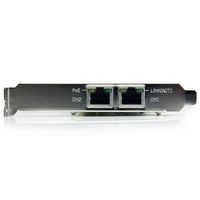 StarTech.com Dual Port PCI Express Gigabit Ethernet PCIe-netwerkkaart adapter PoE/PSE - thumbnail