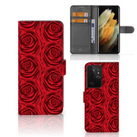 Samsung Galaxy S21 Ultra Hoesje Red Roses - thumbnail