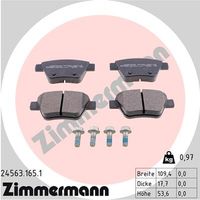 Remblokkenset, schijfrem ZIMMERMANN, u.a. fÃ¼r Seat, VW, Skoda, Audi