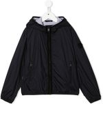 Woolrich Kids veste bomber zippée à capuche - Bleu