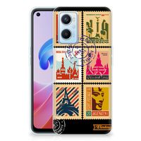 OPPO A96 | OPPO A76 Siliconen Back Cover Postzegels - thumbnail