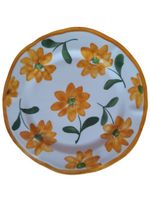 Les-Ottomans assiette en porcelaine peinte à la main (27 cm) - Blanc