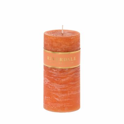 Riverdale Kaars Pillar burnt orange 10x15cm