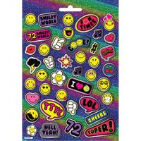 Smiley world stickers junior vinyl 3-delig