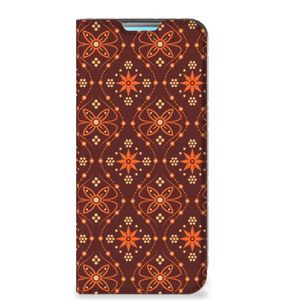 Xiaomi Redmi 10 Hoesje met Magneet Batik Brown