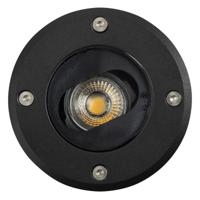 Richtbare Grondspot Ø12 Rond zwart