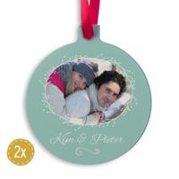 Aluminium kersthanger bedrukken - Kerstbal - 2 stuks