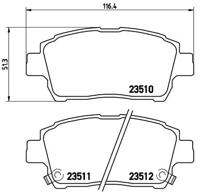 Remmenset, remschijf BREMBO, Remschijftype: Binnen geventileerd, Inbouwplaats: Achteras: , u.a. für Toyota