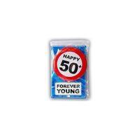 50 jaar verjaardagskaart met button - thumbnail