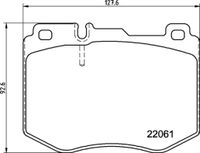 Remblokkenset, schijfrem BREMBO, u.a. fÃ¼r Mercedes-Benz - thumbnail