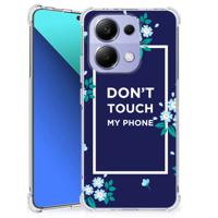 Xiaomi Redmi Note 13 4G Anti Shock Case Flowers Blue DTMP - thumbnail