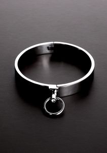 Classy Slave Collar with Gems - Size: 16